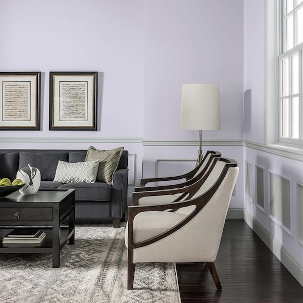 Glidden Premium 1 gal. PPG1175-3 Lavender Haze Satin Interior Paint PPG1175- 3P-01SA - The Home Depot