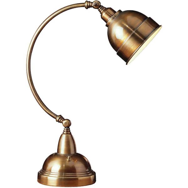 AF Lighting Plato 23 in. Brass Adjustable Desk Lamp