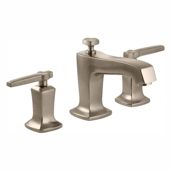 KOHLER Margaux 8 in. Widespread 2-Handle Low-Arc Water-Saving Bathroom Faucet in Vibrant Brushed Bronze