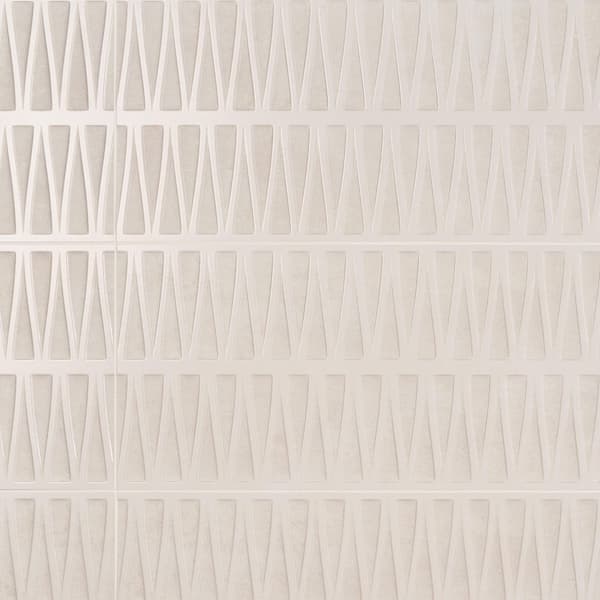 Terravine Deco White 11.73 in. x 35.35 in. 3D Mixed Finish Ceramic Wall Tile (11.62 sq. ft./Case)
