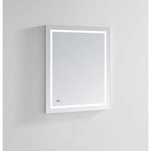 Daytona 24.00 in. W x 30.00 in. H Frameless Rectangular LED Light Bathroom Vanity Mirror in Clear