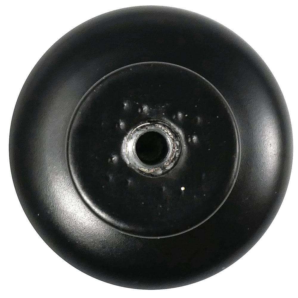Matte Black Round Cabinet Knob with Mounting Hardware