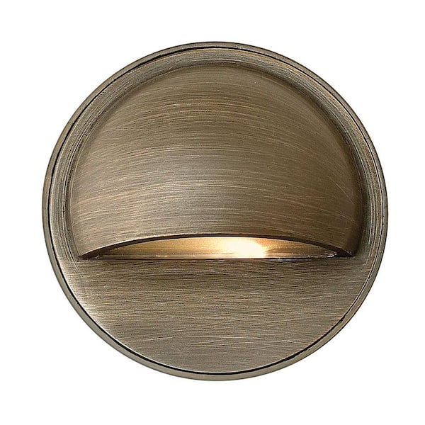 Hardy Island Round Eyebrow Matte Bronze LED Deck Sconce