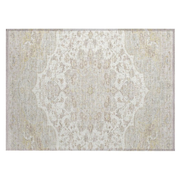 Chantille Machine Washable Indoor/Outdoor Abstract ACN2853 Ivory 2 ft. x 3 ft. Accent Rug