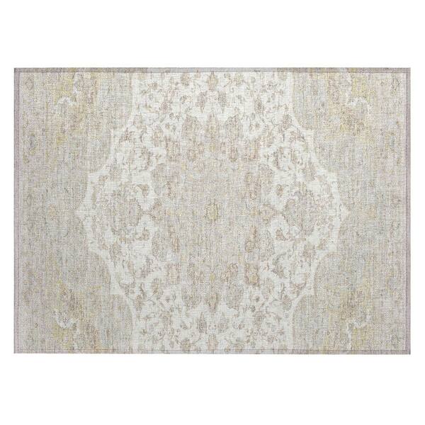 Chantille Machine Washable Indoor/Outdoor Abstract ACN2853 Ivory 3 ft. x 4 ft. Area Rug