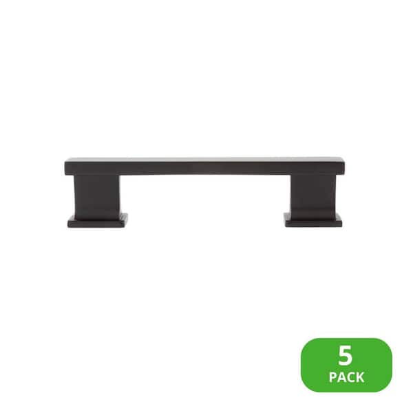 Sumner Street Home Hardware 5-Pack High Desert 3-1/2 in. (89 mm) Center-to-Center Classic Matte Black Bar Drawer Pull