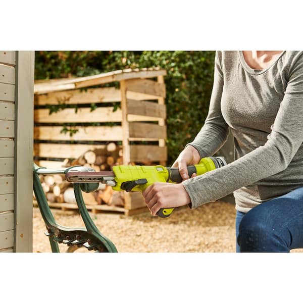 RYOBI ONE+ 18V Cordless in. x 18 in. Belt Sander Kit with (1) 2.0 Ah Battery Charger PSD101KN - The Home Depot