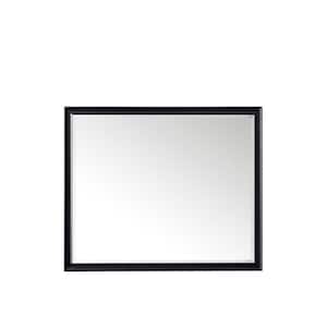 Glenbrook 48.0 in. W x 40.0 in. H Rectangular Framed Wall Mount Bathroom Vanity Mirror in Black Onyx