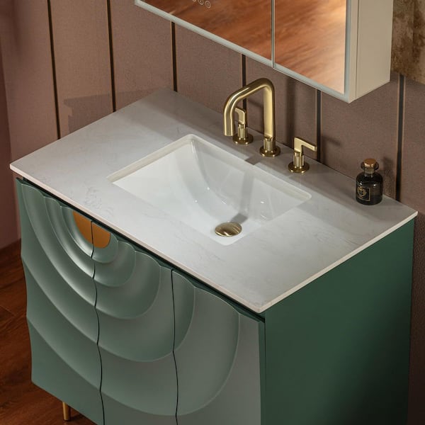 WOODBRIDGE 35.88 in. W x 22 in. D Single Sink Freestanding Bath