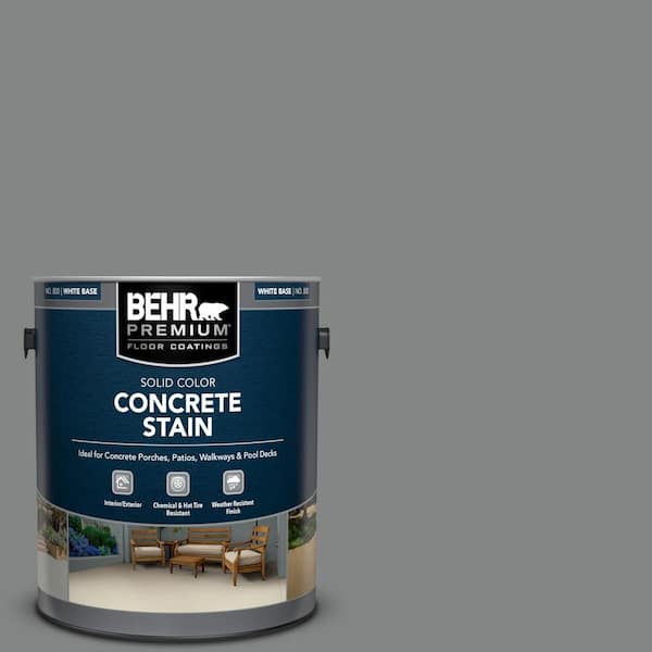 BEHR PREMIUM 1 gal. #PFC-63 Slate Gray Solid Color Flat Interior/Exterior Concrete Stain