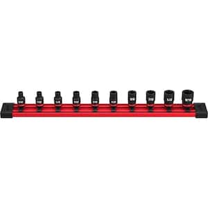 SHOCKWAVE 1/4 in. Drive SAE 6 Point Impact Socket Set (10-Piece)