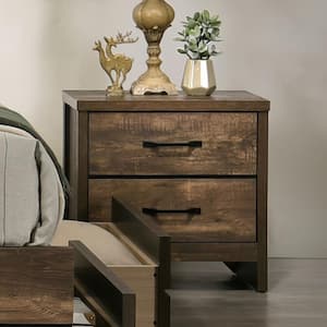 Altezza Light Walnut with Care Kit 2-Drawer 23.63 in. W Nightstand