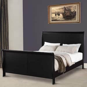 Classy Black Wooden Twin Bed