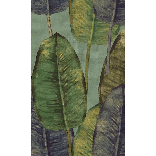 Walls Republic Rubber Tree Soft Green Non-Woven Paste the Wall Textured Wallpaper 57  sq. ft.