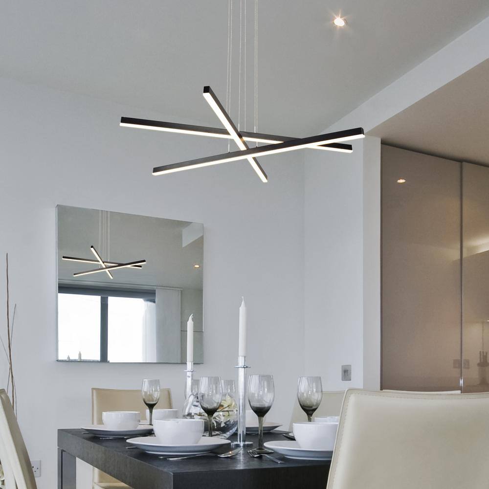 Sirius 40" Black Aluminum LED Pendant Light