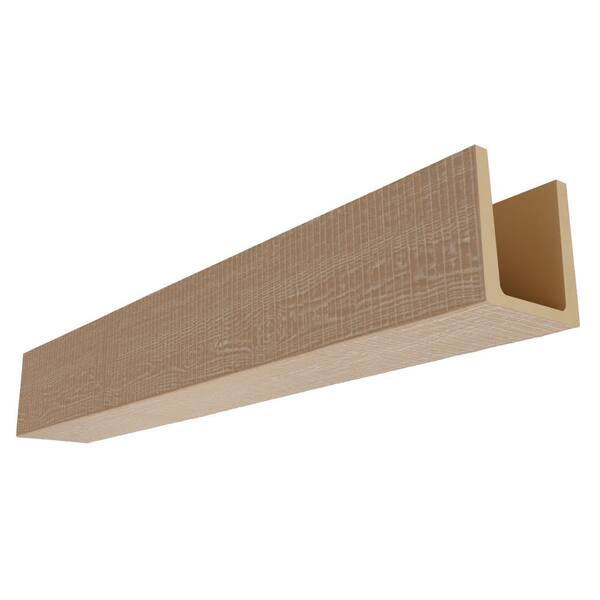 Ekena Millwork Heritage Timber 9.5 in. W. x 9.5 in. x 8 ft. Resewn Rip Vanilla Chai Faux Wood Beam