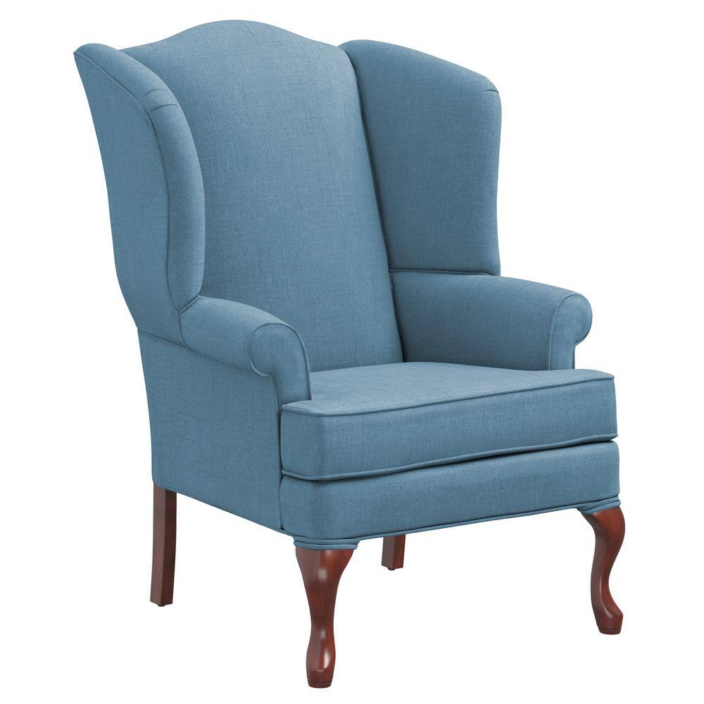 Erin Blue Wing Back Chair 7000-04 - The Home Depot