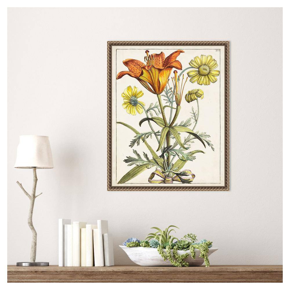 Dutch Florals V 16"x20" Bronze Framed Canvas Wall Art