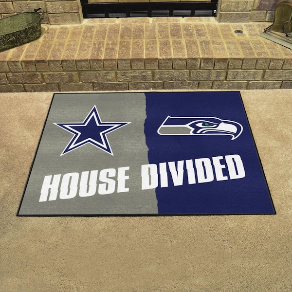 Broncos - Vikings House Divided Mat - 34 x 45