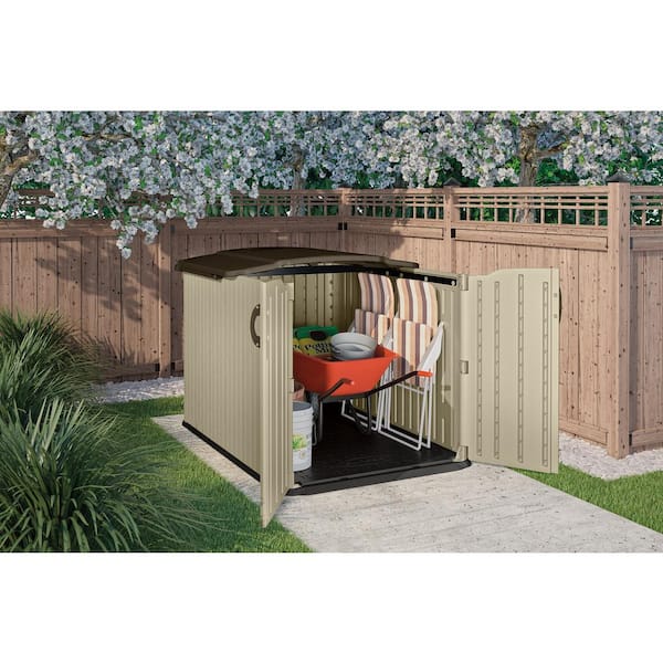 Suncast Glidetop 6 ft. 8 in. x 4 ft. 10 in. Resin Storage Shed