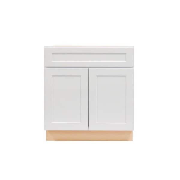 ProCraft Cabinetry Liberty Series Assembled 30 in. W x 21 in. D x 34.5 in. H Sink Base Bath Vanity Cabinet Only in White