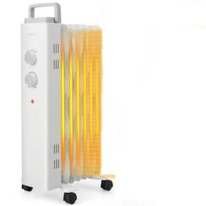 1500-Watt Oil Filled Space Heater ETL/UL Certificated Radiant Space Heater with 4 Wheels, 3-Level Heat, Foldable Handle