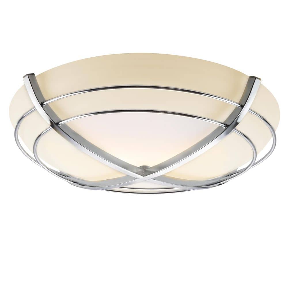 Kingsley Chrome 90 CFM Decorative Bathroom Exhaust Fan with Light