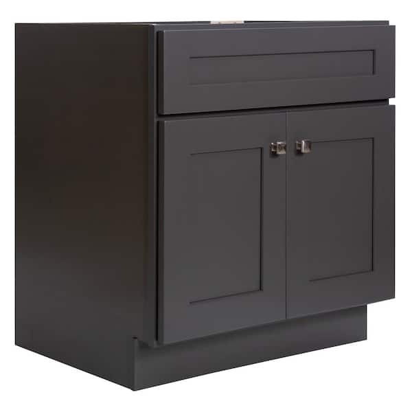 Design House Brookings 30 in. W x 21.73 in. D x 31.5 in. H Bath Vanity Cabinet without Top in Urbane Bronze, Fully Assembled
