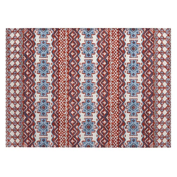Chantille Machine Washable Indoor/Outdoor Abstract ACN2760 Red 2 ft. x 3 ft. Accent Rug