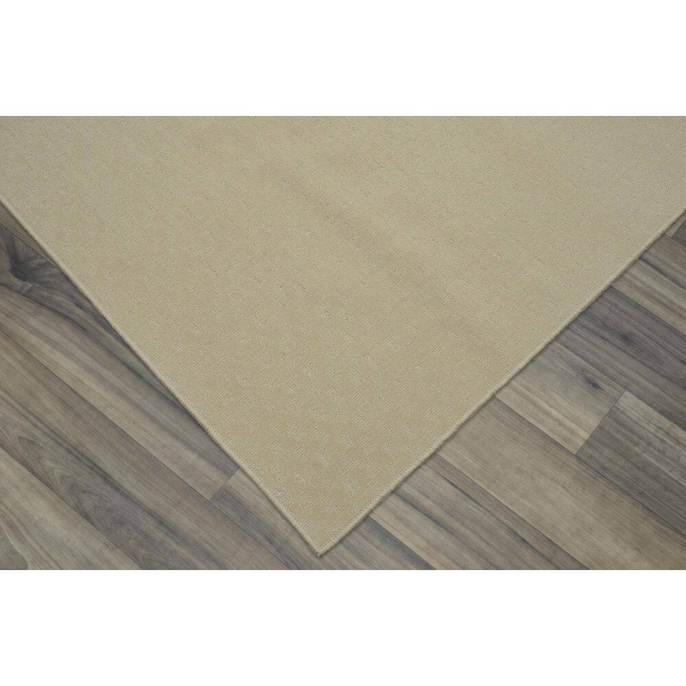 Tan Tufted Medallion Synthetic Runner Rug, 2' x 12'