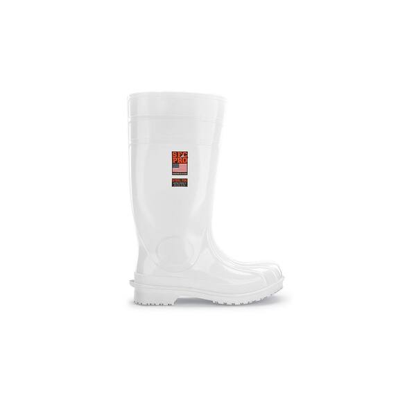 Shoes For Crews Guardian IV ST Unisex Size 8M White PVC Slip-Resistant Steel Toe Work Boot