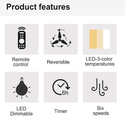 52 In. Indoor Black Low Profile Ceiling Fan with 5 Blades, Integrated Dimmable LED and Remote Control Ceiling Fans With Lights