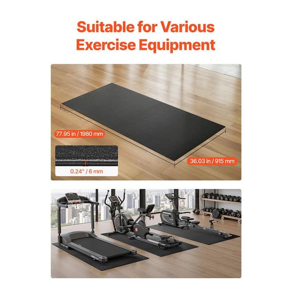 SKYSHALO 36 x 78 Treadmill Mat for Carpet, 1/4 Thick