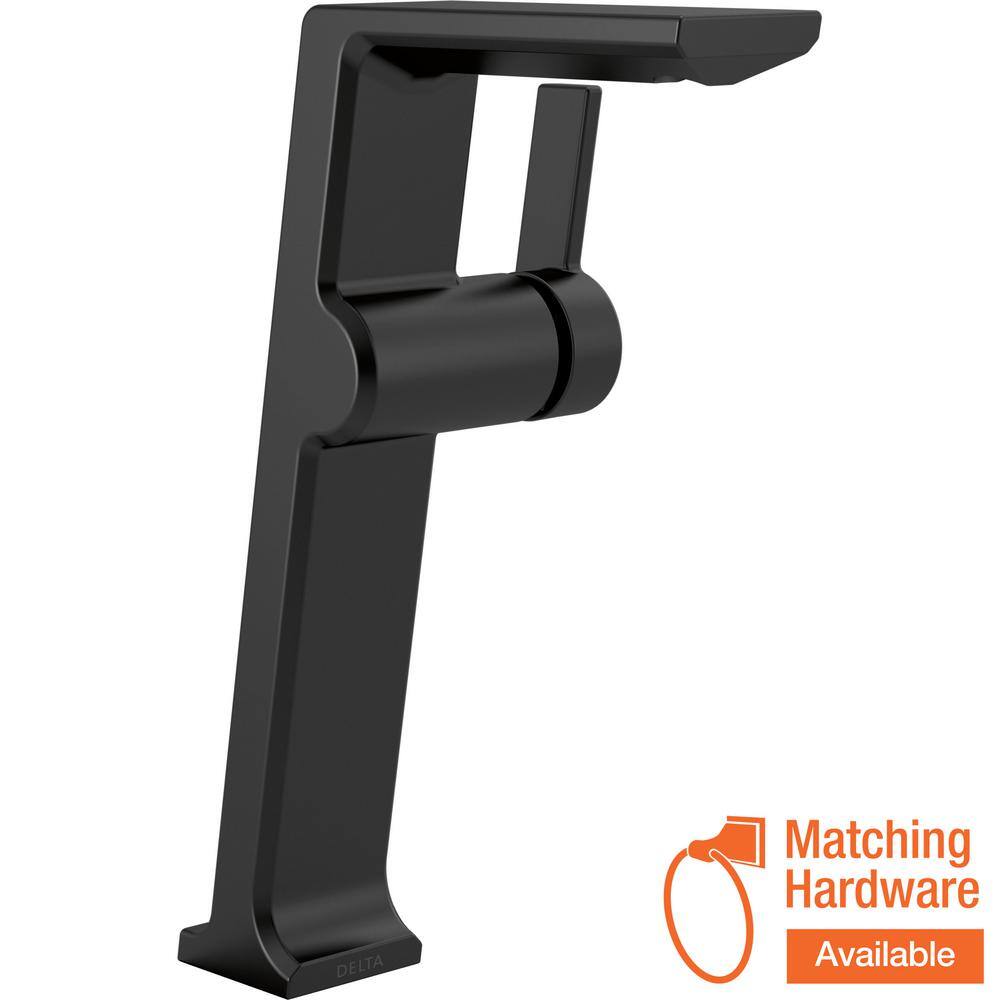 Delta Pivotal Single Hole SingleHandle Vessel Bathroom Faucet in Matte