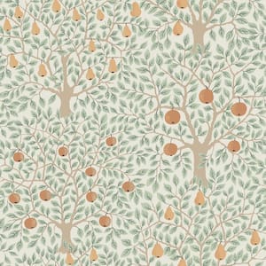 Pomona Multi-Colored Fruit Tree Wallpaper Sample