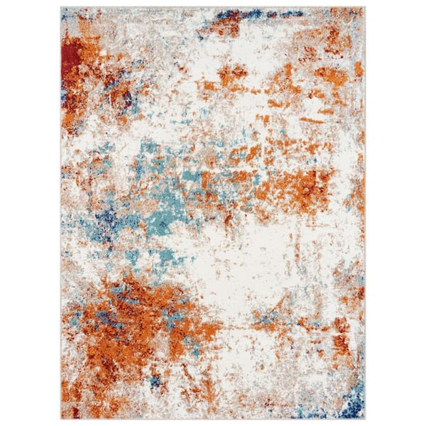 LUXE WEAVERS Beverly Collection Modern Abstract Multi 5 ft. x 7 ft. Polypropylene Area Rug