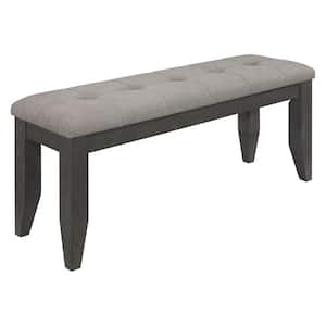 47 in. Gray Backless Bedroom Bench with Wooden frame