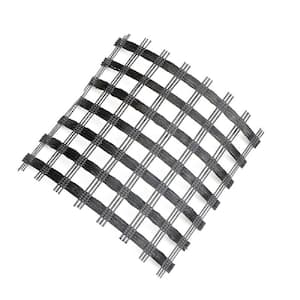 4.9 ft. W x 164 ft. L x 0.2 in. H 80KN Biaxial Geogrid Black Plastic Paver Base for Landscaping, Sheds, Pathway, Patios