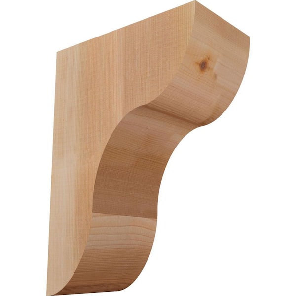 Ekena Millwork 5-1/2 in. x 10 in. x 14 in. Western Red Cedar Carmel Smooth Corbel