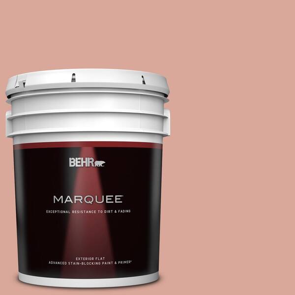 BEHR MARQUEE 5 gal. #PMD-70 Cottage Rose Flat Exterior Paint & Primer
