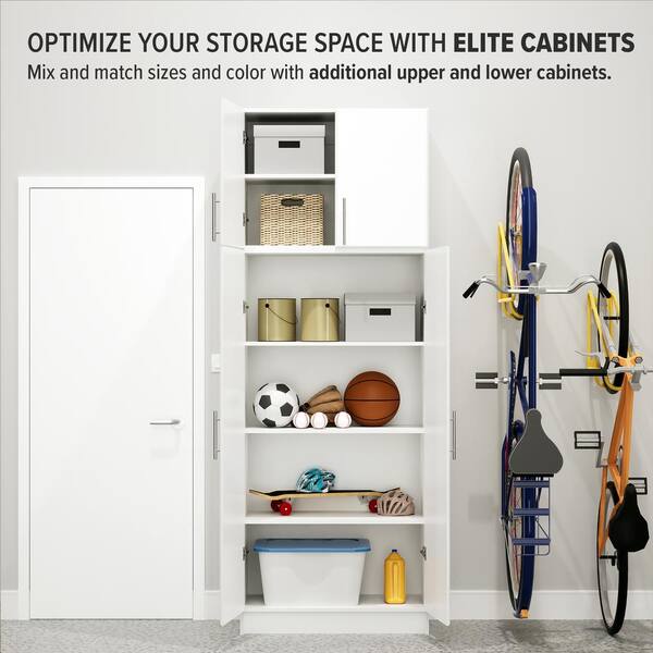 Prepac Elite Tall Storage Cabinet Prepac Black HangUps Work Storage ...