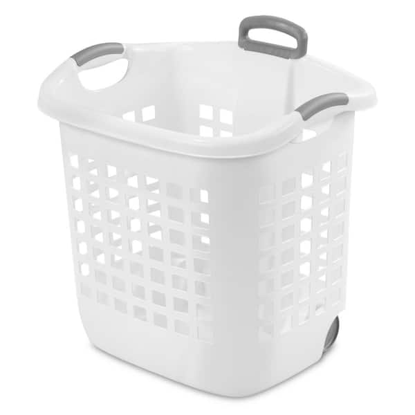 White Case of 4 Laundry Basket Sterilite 2 Bushel