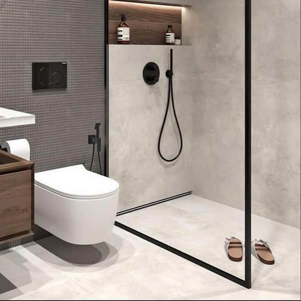 1 Handle Bidet Faucet with Handle Wall Mount Bidet Sprayer for Toilet with Rough-in Valve in Matte Black