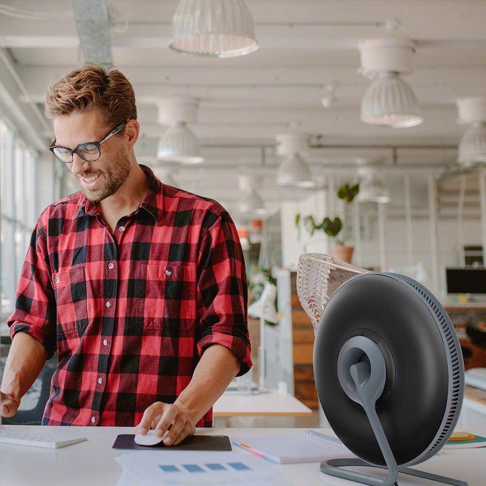 Black Tabletop HEPA Air Purifier with Touch Controls