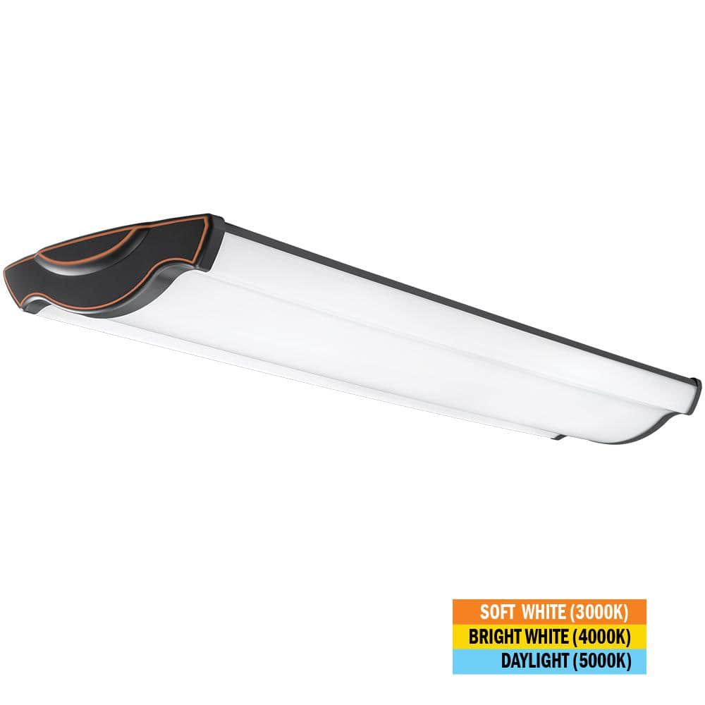4 ft. Vintage Industrial Integrated LED Oil Rubbed Bronze Shop Light 3600 L