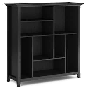 Amherst 44 in. H Black Solid Wood 4-Shelf Multi Cube Bookcase and Storage Unit