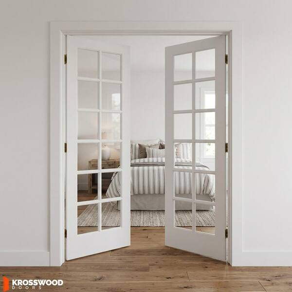 Krosswood Doors 48 in. x 96 in. Craftsman Shaker 12-Lite Both