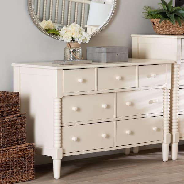 Braith Ivory 7-Drawer 47.2 in. Dresser