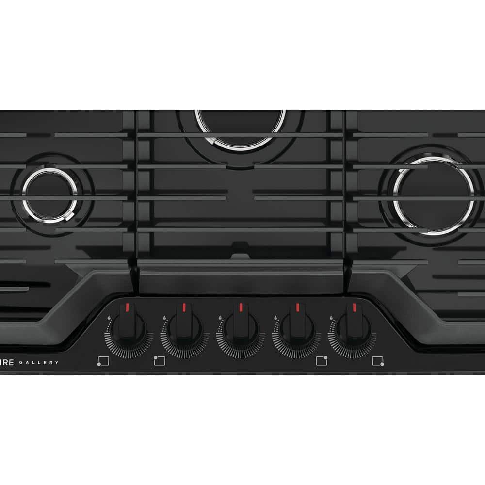 Frigidaire Black 30" 5-Burner Propane Gas Cooktop with LED Knobs