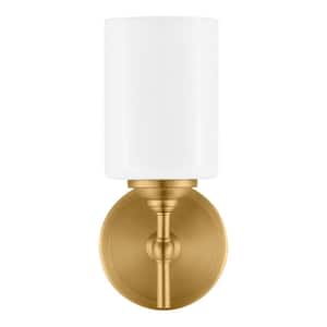 Wall Sconce w/ Oval Wall Mount and Bell Shaped Frosted Glass 